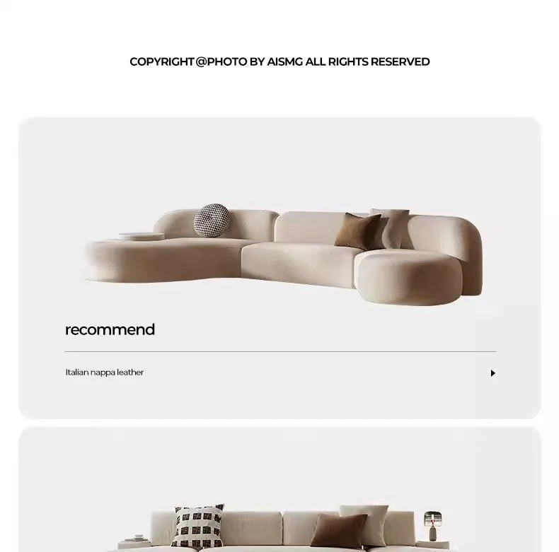 Italian minimalist special-shaped curved fabric sofa villa club small apartment living room home simple designer SOFA