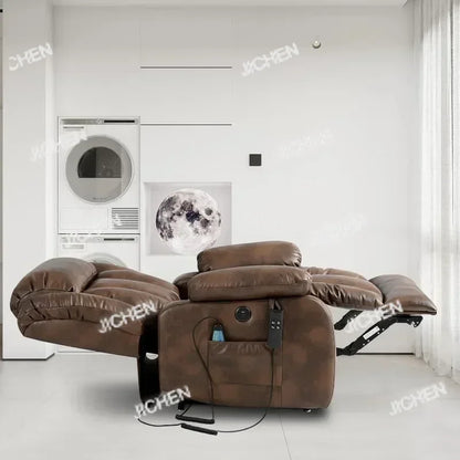 ZQ Dual Motor Sleeper Chair With Massage And Heating Functions Suitable For The Elderly Unlimited Electric Lift Chair, Flat Lyin