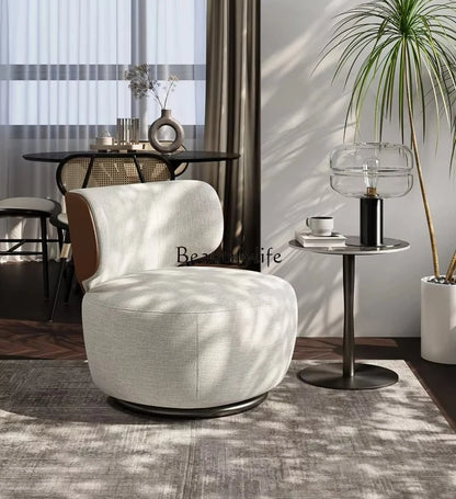 Rotating small sofa chair light luxury living room balcony simple Italian leisure chair group to discuss home use