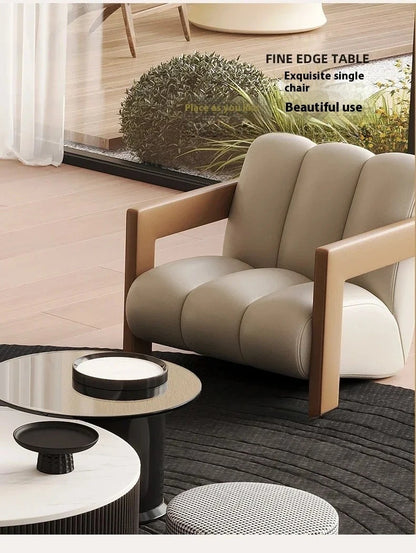 Curved Individual Living Room Sofas Corner Recliner Luxury Nordic Sofas Modern Cloud Single Floor Designer Wood Divano Furniture
