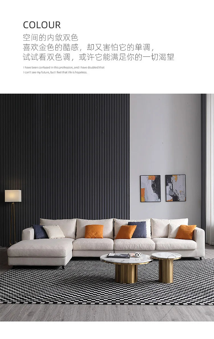 *Modern simple light luxury marble coffee table combination Nordic round small coffee table