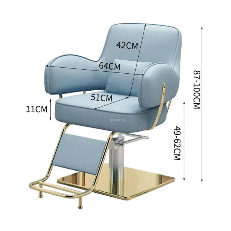 Beauty Salon Chair professional Hairdressing Chairs Stainless Steel Barber Chairs Modern Salon Furniture simple Lift Swivel Seat