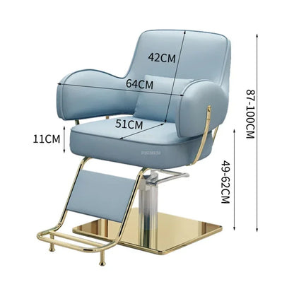 Beauty Salon Chair professional Hairdressing Chairs Stainless Steel Barber Chairs Modern Salon Furniture simple Lift Swivel Seat