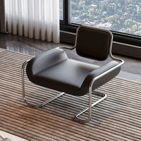 Single chair, medieval stainless steel special-shaped convex chair, single sofa chair