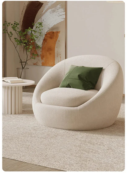 Simple Fabric Living Room Chairs Minimalist Nordic Creative Beauty Salon Lounge Chair Table Home Single Lazy Sofa Backrest Chair