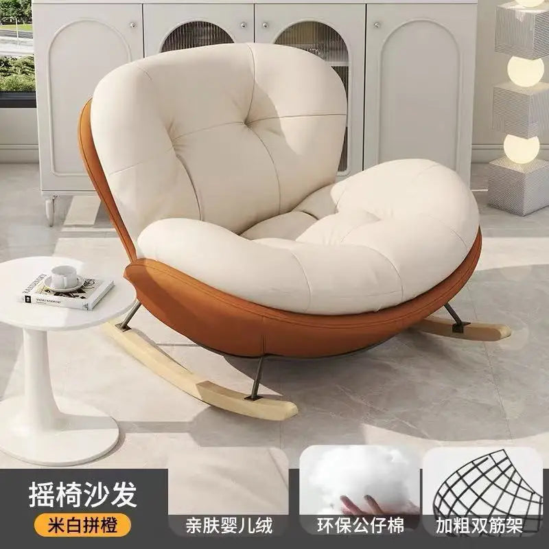 Lazy Snail Sofa Single Rocking Chair Super Soft Penguin Rocking Chair Balcony Living Room Leisure Lounge Chair Household Adult