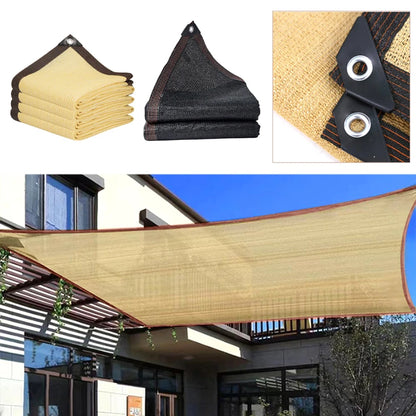 4x4m Camping Awning Tent  Summer Outdoor UV Protection Shade Membrane Sun Shade Net Car Tent Beach Privacy Sunscreen Mesh Cover