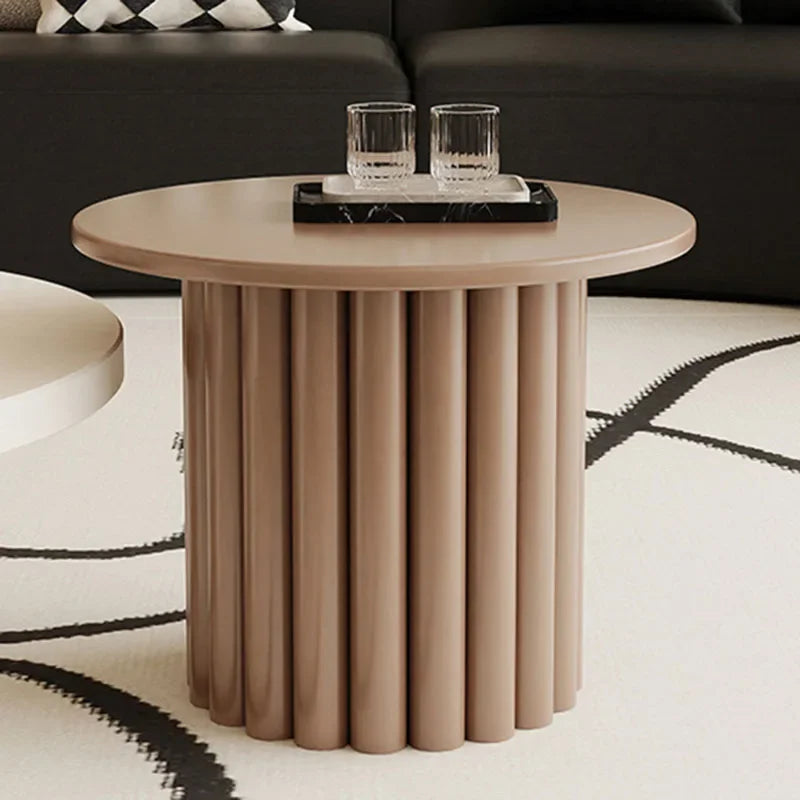 Table d'appoint minimaliste esthétique en bois blanc, ronde, petite Table basse Simple, Design moderne, meubles auxiliaires pour la maison