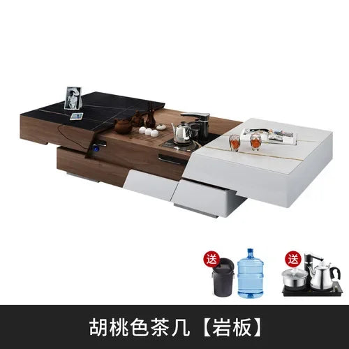 Clear Simple Adjustable Coffee Table Multi Function Lifting Living Room Side Table Modern Design Mesa Auxiliar Home Furniture