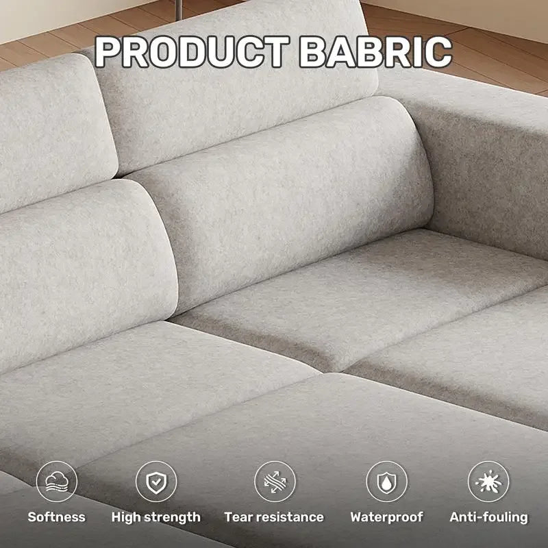 Electric 3-Seat Power Reclining Sofa With Bluetooth Stereo Wireless Charging, Side Pocket Modular Couch Schlafsofa Couch Hotel