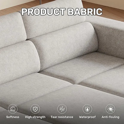 Electric 3-Seat Power Reclining Sofa With Bluetooth Stereo Wireless Charging, Side Pocket Modular Couch Schlafsofa Couch Hotel