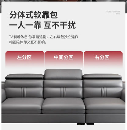 Genuine Leather Modern Sofas Luxury Classic Bedrooms Cinema Sofas Comfortable Straight Muebles Para El Hogar Home Accessories