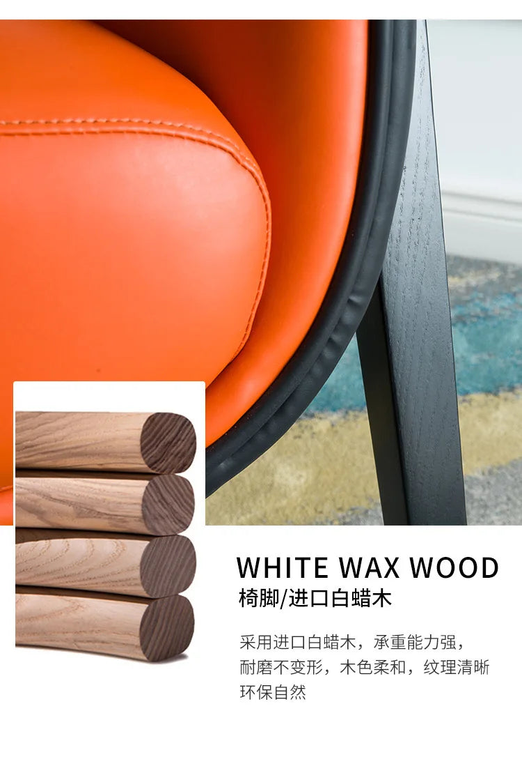 Nordic single sofa chair modern simple study balcony lazy Internet celebrity live leisure chair solid wood tiger chair