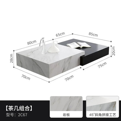 Italian Minimalist Rock Slab Coffee Tables Modern Minimalist Living Room Designer Coffee Table Creative Home Furniture FYCT