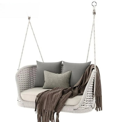 Outdoor Hanging Furniture Bed Swing Hammock Restaurant Rattan Seat Metal Stand Wicker Chairs Day Patio Swings Daybed