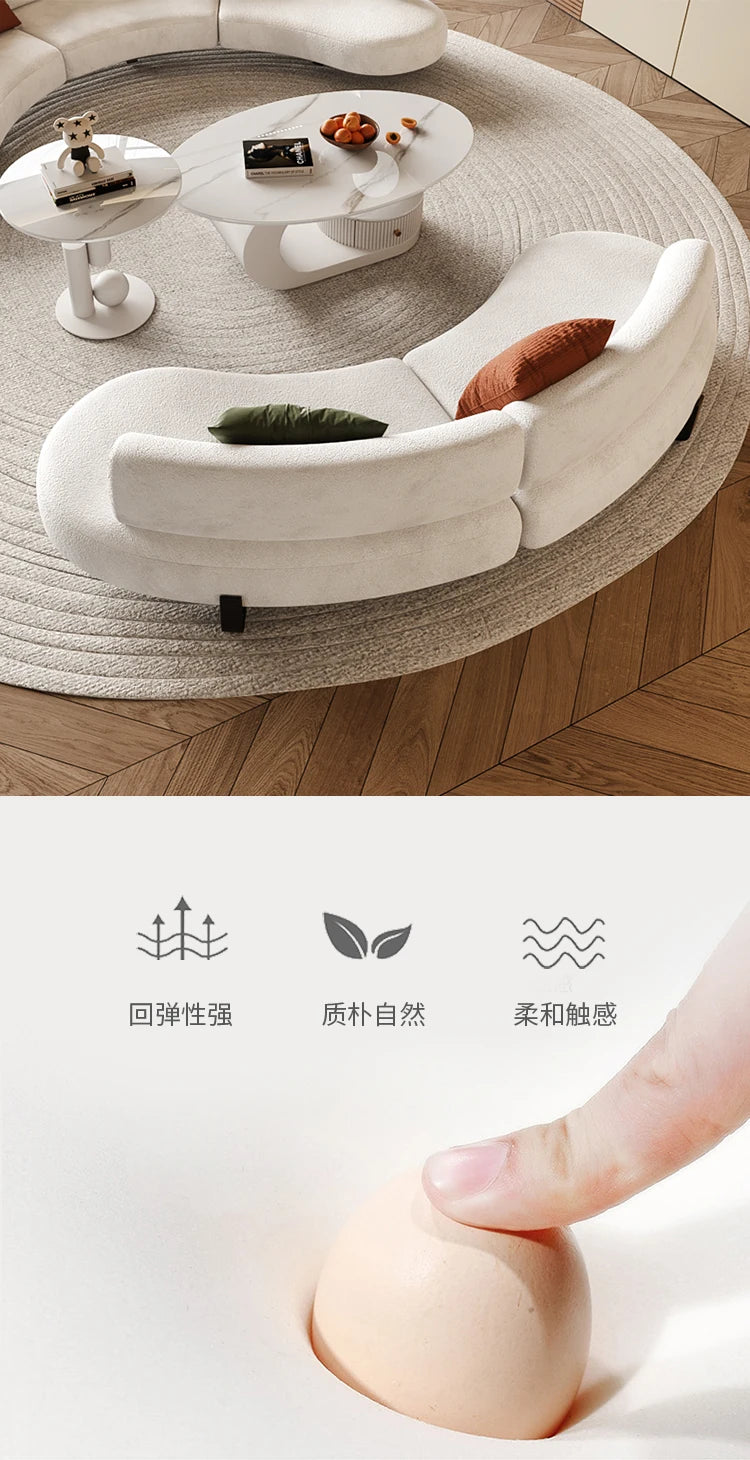 Nordic Light Luxury Curved Sofa Living Room Modern Simple Creative Comfortable Aesthetics Sofa Unusual Leisure Muebles Furniture