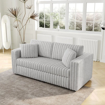 75.6" Soft Rabbit Plush Modular 2-person Sofa - Highly Comfortable with Distinctive Design. Perfect for Bedroom and Living Room
