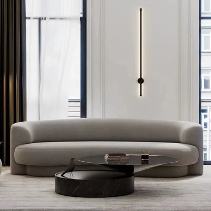 Curved Italian minimalist special-shaped sofa, small apartment living room sofa