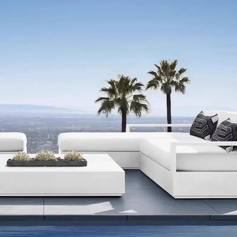 postmodern Aluminum alloy outdoor sofa leisure courtyard open-air balcony waterproof homestay sun room