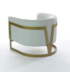 ForLuxury Gold Metal Accent Chair Velvet  for Home Hotel Single Sofa Single Sofa Chairs Sofa Chair