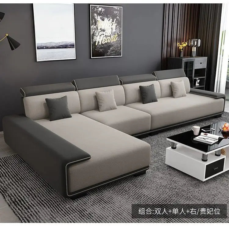 Nordic technology fabric sofa living room modern complete latex light luxury combination dual-purpose