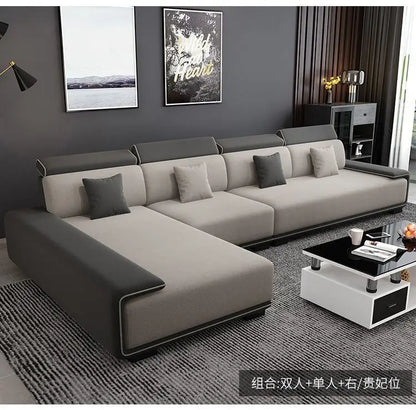 Nordic technology fabric sofa living room modern complete latex light luxury combination dual-purpose