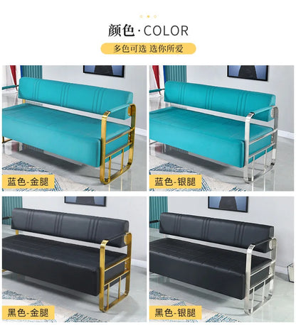 Barber Shop Waiting Chair Internet Celebrity Small Sofa Beauty Salon Simple Light Luxury Sofa Clothing Store Reception