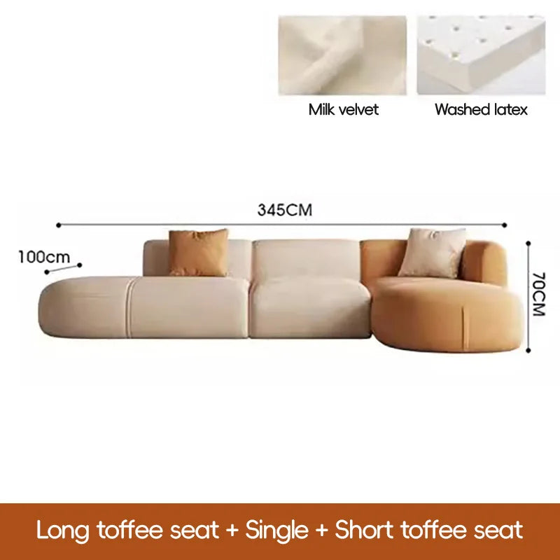 Luxury Soft Fabric Corner Sofa for Living Room Wood Frame Couch Modern Durable Sectional Couches Home Interior Sofas Furniture