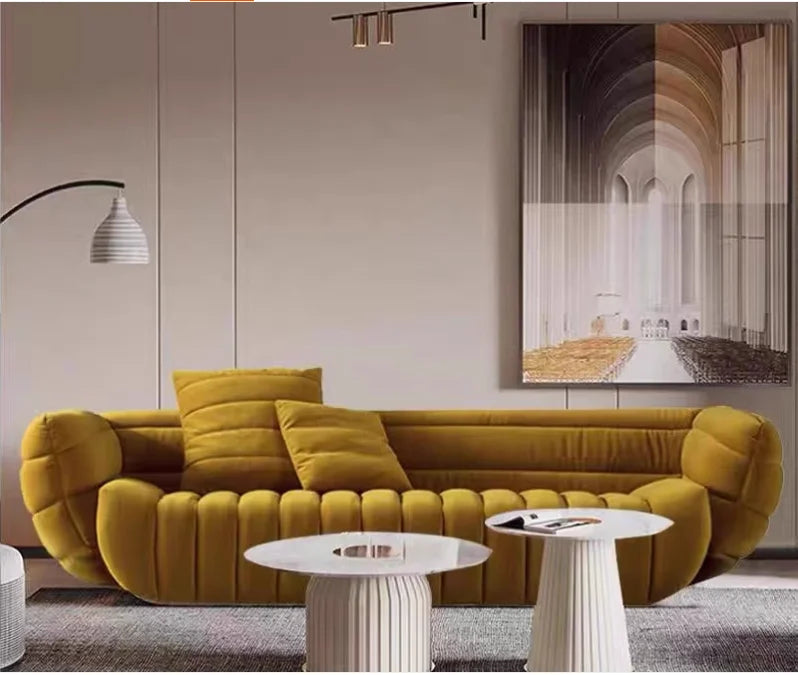 Minimalist Yellow Living Room Sofas Velvet Classic Soft Lounge Living Living Room Sofas Togo Soft Muebles De Sala Furniture Home