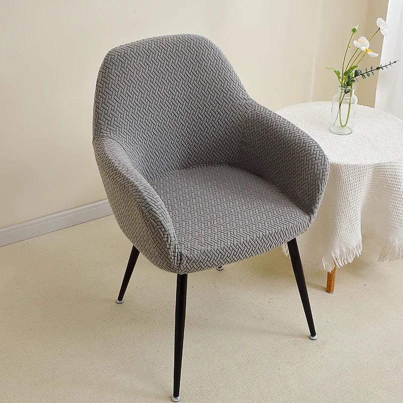 1/2pcs Jacquard Chair Covers High Arm Dining Chair Cover Elastic Chair Seat Slipcover Protector for Wedding Living Room Home