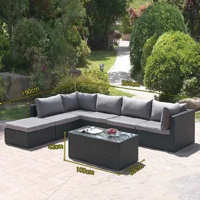 Imitation rattan sofa leisure courtyard garden sun room outdoor outdoor balcony corner waterproof