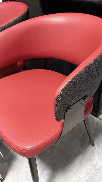 2pcs Modern Minimalist Dining Chairs with Backrest for Home Table And Hotel Island Bar Stools with Armrests