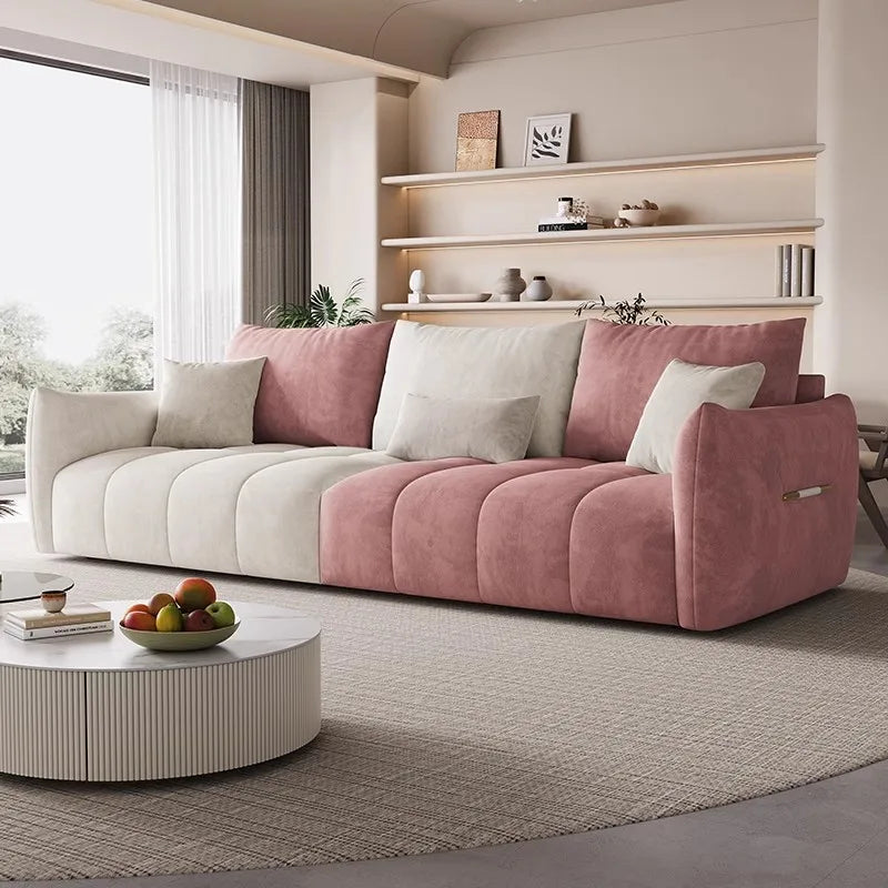 Luxury Charging  Sofas Bed U Shaped Sectional Furniture 7 Seat Modern European Fabric Living Room Sofas Set
