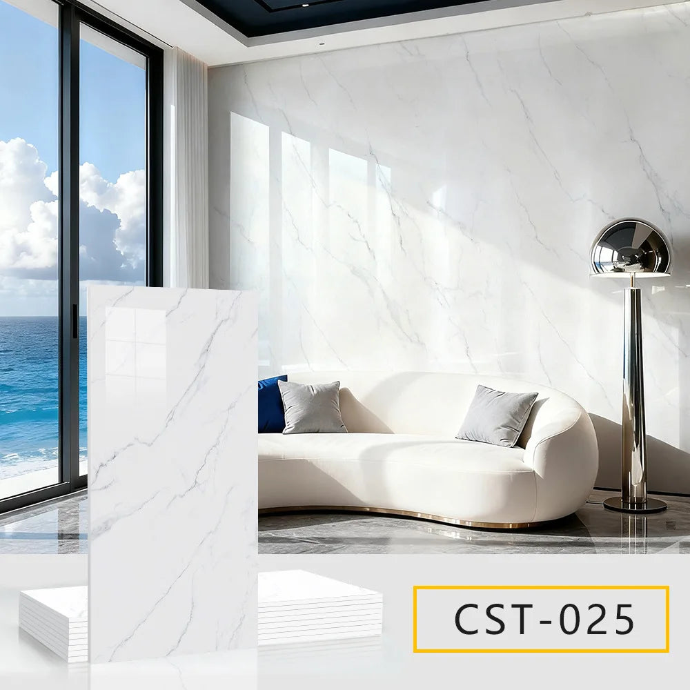 5pcs 30x60cm PVC Kitchen Backsplash Panel Marble Self-Adhesive Waterproof Oil Proof for Stove Cabinet Renovators