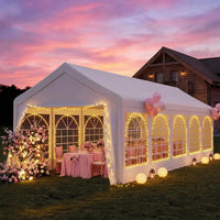 10x30 Party Tent Canopy, Heavy Duty Event Shelter Tent with Removable Sidewalls & Steel Frame, White Wedding Canopy for, Custom