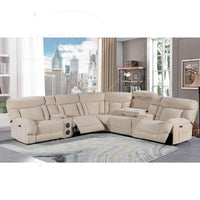 Recliner Sofa Set Hot Selling Modern Design Comfortable Leather Extendable Wood Frame Living Room Furniture Couch 7014