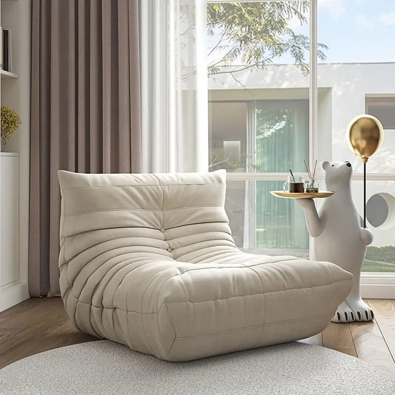 Luxury living room sofa soft suede oversized chair lazy sofa modern living room net red caterpillar technology cloth sofa
