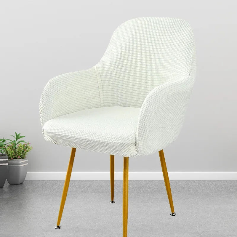 Cover Decoration Polar 1pc Seat Slipcover High Hotel Arm Wedding Chair Bar Elastic Dining Covers Armchair Adjustable Fleece Home