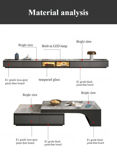 Extendable Nordic Luxury Coffee Table Multi Function Storage Sofa Modern Coffee Table Smart Design Beistelltisch Home Furniture