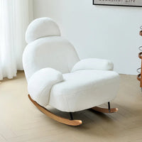 Internet celebrity rocking chair, household cream wind living room balcony bedroom leisure single sofa rocking chair