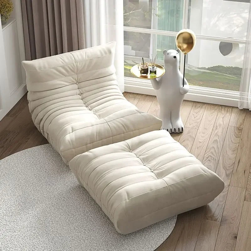 Lazy Floor Couch Caterpillar Sofa Chair Soft Living Room Sofa Recliner Bedroom Balcony Leisure Single Sofa Fireside Chair
