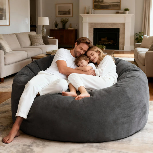 Bean Bag Chair for Adults,6FT Oversize Floor Bean Bags Offers Ample Space for Adults,Memory Foam Giant Bean Bags,Lounger Versati