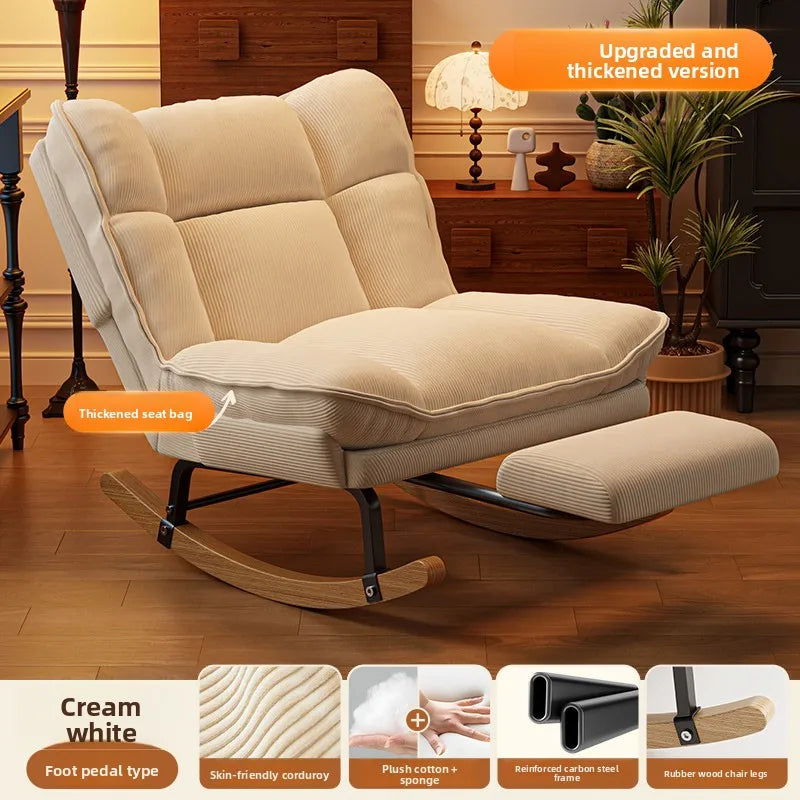 Rocking Reclining living room chairs comfortable exquisite modern minimalist Armchair soft backrest кресло home furniture