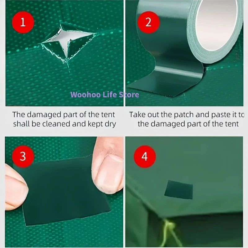 Waterproof Tent Repair Tape Outdoor Universal Awning Patch Tape for Camping Heavy Duty PVC Tarpaulin Repair Tape 5x10M Survival