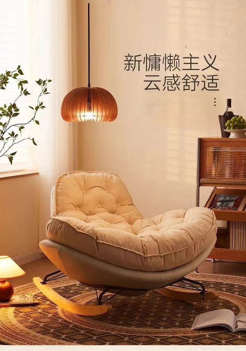 Thickened Penguin Rocking Chair Balcony Sofa Home Bedroom Leisure Chair Wide