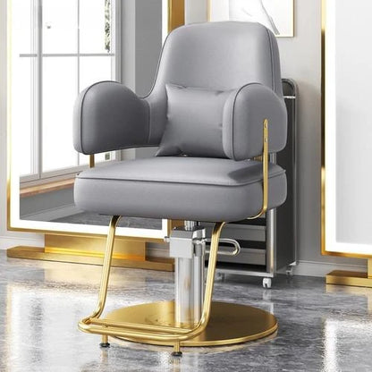 Premium Durable Hair Salon Barber Chairs European Style Hairdressing Chair Dressing Room Back Armchair Recliner Furniture