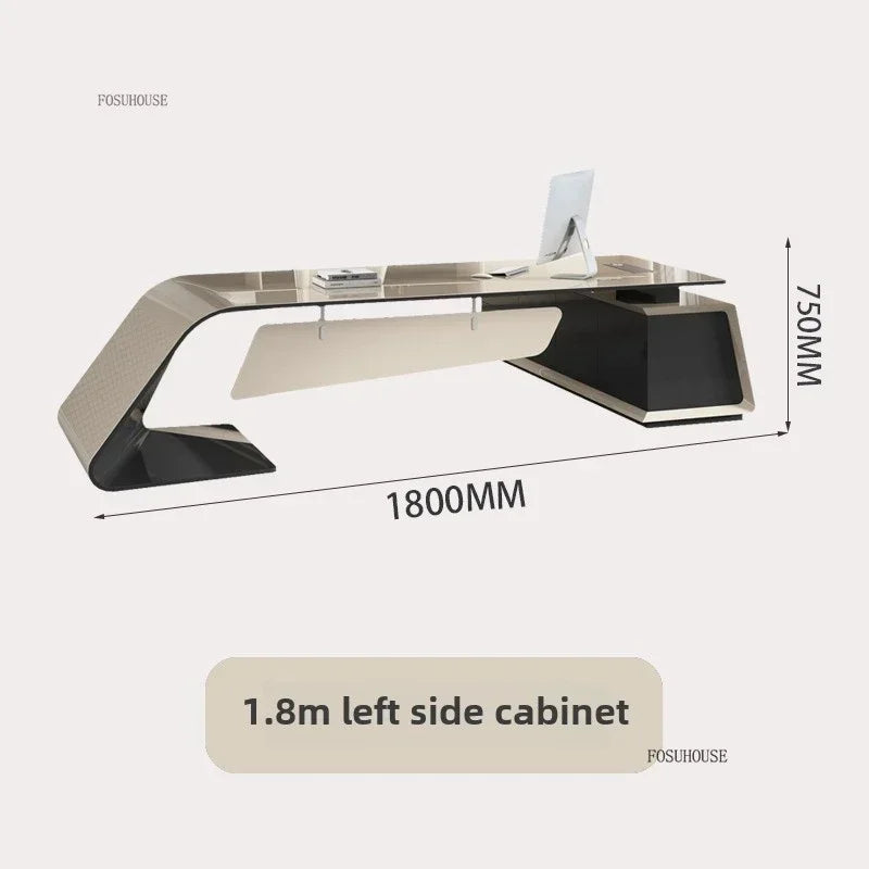 Minimalist Luxury Boss Office Desks Work Desk Corner Executive Table Home Study Desktop Computer Table for Office Furniture