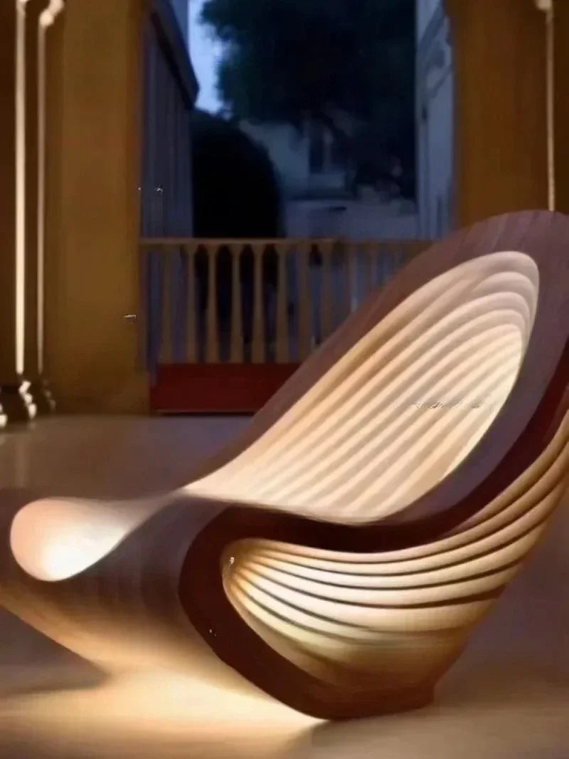 Sofa chair art sofa, solid wood leisure, creative space