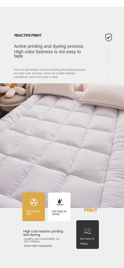 Queen Mattress Topper for Body Pain Relief, 1000 GSM Extra Thick Mattress Pad Cover with Elastic Pocket, 7D fiber Bed Topper