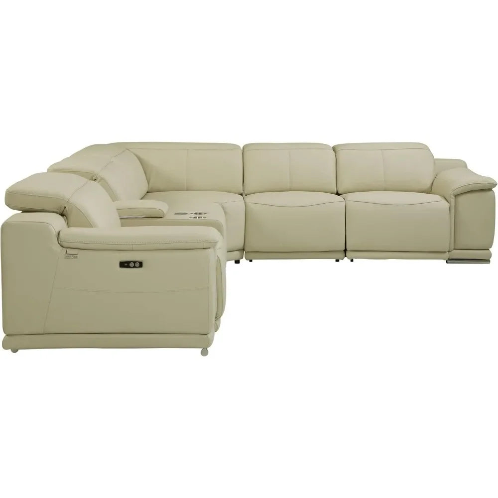 Modern 6-Piece Modular Sectional Sofa Set in Plush Chenille Upholstery for Comfortable Living Room Furniture - Durable Plywood